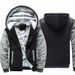 Men's Plus Size Fleece Hooded Zip-Up Sweatshirt Winter Camo & Solid Color Long Sleeve Jacket With Thickened Inner Lining_viptrois.com
