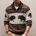 1 Foreign Trade Men's Clothing European And American Retro Jacquard Knitwear Autumn Winter Thickened Cardigan_viptrois.com