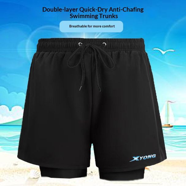 Pulse Men's Swim Trunks Anti-Embarrassment 2025 New Quick-Dry Plus Size Boxer Swimsuit Professional Hot Spring Swimming Full_viptrois.com