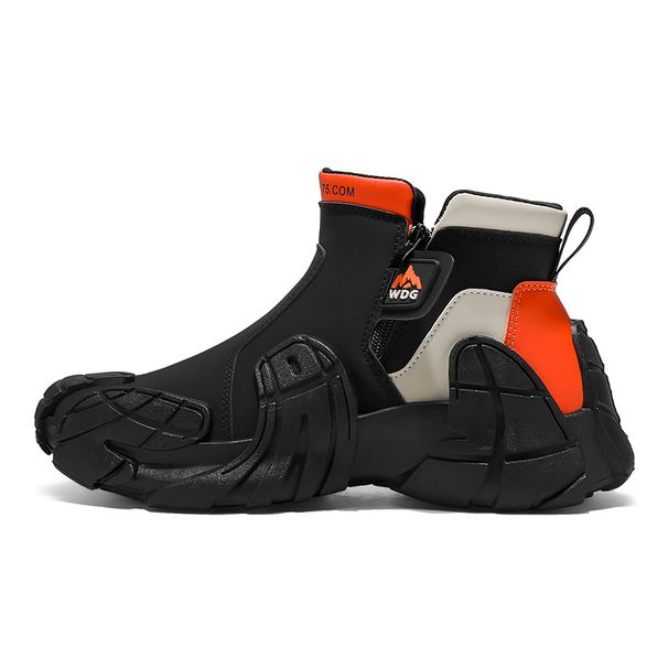 High-top Men's Autumn New Versatile Martin Boots Sports Running Casual Trendy Shoes Slip-on Lightweight Non-slip Outdoor_viptrois.com