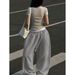 Men's Clothing Trade Spring And Autumn Style Simple Sporty Casual Pants For Women, Loose Fit, Wide Leg, Slimming Long Pants_viptrois.com