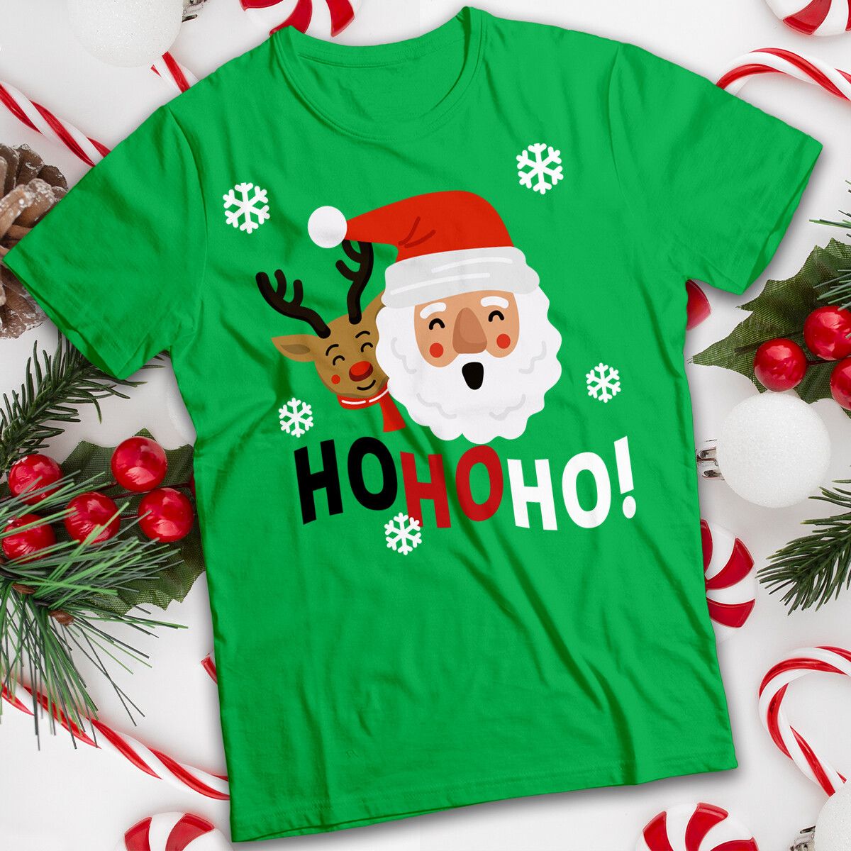 Funny Mens And Womens Santa Reindeer Christmas T-Shirt Mens Womens Tees Top Tee #MC_viptrois.com