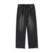Men's Clothing Distressed Washed Jeans Spring Style Japanese Loose Texture Embroidered Straight Trousers Semi Elastic Trendy Brand Pants Q_viptrois.com