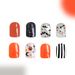 Short Glitter Powder Glittering Square Armor Thriller Skull Black Bat Ghost Pumpkin Head Wear Armor Combination 48 Pieces 24 × 2_viptrois.com
