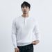 Men's Henley Neck Knit Sweater – Slim-Fit Breathable Pullover For Business Casual (White/Black/Green/Beige, M-XXXL)_viptrois.com