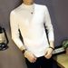 Pure Autumn Winter Sweater Mid-Neck Trendy Men's Fleece-Lined Thickened Base Shirt Slim Fit Half-High Neck Knitwear_viptrois.com