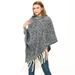 Unisex Loop yarn braid thick long fringe autumn-winter thickened pinched cape cape_viptrois.com