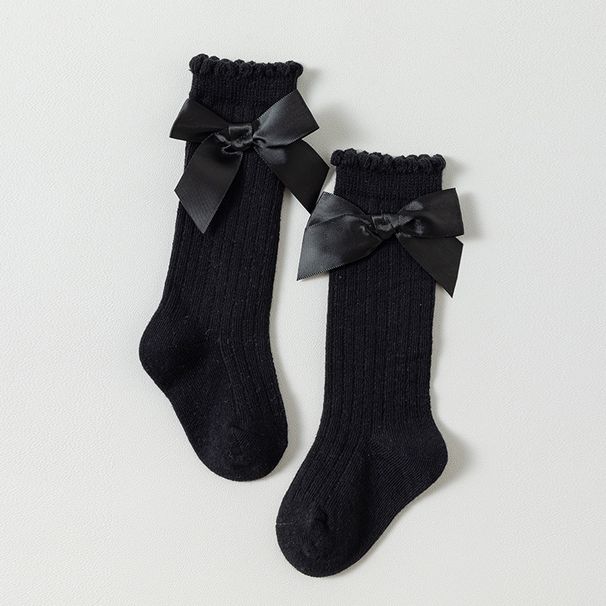 Kid's Clothing Children's socks spring and autumn style long socks baby socks princess style bow girls cotton calf socks_viptrois.com
