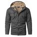 American Size Men's Multi-pocket Plus Size Padded Padded Jacket With Thick Hooded Padded Jacket Medium Long Padded Lamb Fleece Jacket_viptrois.com