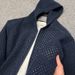 "Unisex Distressed Hooded Cardigan – Oversized Open-Front Knit Sweater With Mesh Detailing (M-3XL, Black/Navy/Gray)"_viptrois.com