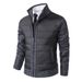 1 Autumn Winter New Cardigan Foreign Trade Knitted Sweater Stand Collar Fleece Lined Thickened Men's Jacket_viptrois.com