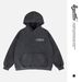 Autumn Winter New Trendy Brand Distressed Washed Patch Hand-painted Print Fleece-lined Hooded_viptrois.com