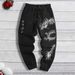 Unisex Y2K Gothic Dragon Print Joggers - Loose Fit Cotton Blend Sweatpants For Men Women Trendy Streetwear, Elastic Waist Multiple Colors Black_viptrois.com