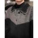 Loom 2025 Japanese Retro Color Block Patchwork Cardigan Jacket Men Women, New Loose Fit Versatile Knitted Sweater For Autumn_viptrois.com
