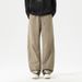 Unisex Distressed Straight-Leg Pants With Rivet Details - Oversized Streetwear Cargo Pants For Men & Women (Charcoal, Stone, Khaki, Black)_viptrois.com