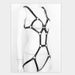 New leather punk ring binding street dance performance accessory belt_viptrois.com