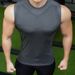 Men's Quick Drying Compression Sports Vest High Elasticity Fitness Wear Sleeveless T-Shirt for Basketball Training Running_viptrois.com