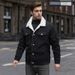 New Lambskin Jacket Men's Autumn And Winter Plus Velvet Loose Cold Proof Lapel Corduroy Cotton Coat_viptrois.com