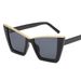 Men's Sunglasses Cat Eye Fashion Square Frame Colored Sunglasses Women's Street Fashion Contrast Color Personality Butterfly Large Frame Sunglasses_viptrois.com
