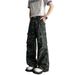 Vintage American Camouflage Cargo Jeans For Men & Women - High Street Baggy Denim Pants With Multi-Pockets & Stacked Hem_viptrois.com