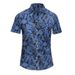 Men's Clothing Men's Summer Hawaiian Print Short Sleeved Shirt_viptrois.com