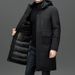 Mid-Length Cotton Jacket With Detachable Hat 2025 Winter New Business Loose Stylish Warm Coat For Men_viptrois.com