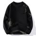Trend Fashion Sweater Men's Lazy Style Trendy Fashion Casual Round Neck Loose Needle Green Men's Sweater_viptrois.com