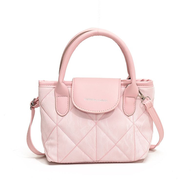 Women’s Bags Casual Handbags For Women Summer New Style Textured Rhombus Dumpling Bag Fashionable Shoulder Messenger Bag_viptrois.com
