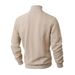 Men's Chunky Knit Sweater - High Neck Cable Knit Pullover, Oversized Fit, Warm & Stylish, 6 Colors (White/Light Gray/Black/Light Blue/Orange/Khaki)_viptrois.com