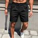 Men's Summer Solid Color Casual Shorts Quick Drying Slim Fit Business Five Point Pants_viptrois.com