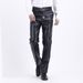 Men's Clothing Oil Proof And Dirt Resistant PU Leather Pants Middle Aged And Elderly Leather Pants High Waist Straight Motorcycle Leather Pants_viptrois.com