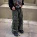 Men's Retro Fashion Casual Trousers Loose Straight Wide Leg Overalls Multi Pocket_viptrois.com