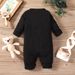 Kids’ Clothing Newborn Baby Boy Spring And Autumn Plaid Patch Bear Long Sleeved Openable One Piece Rompers_viptrois.com