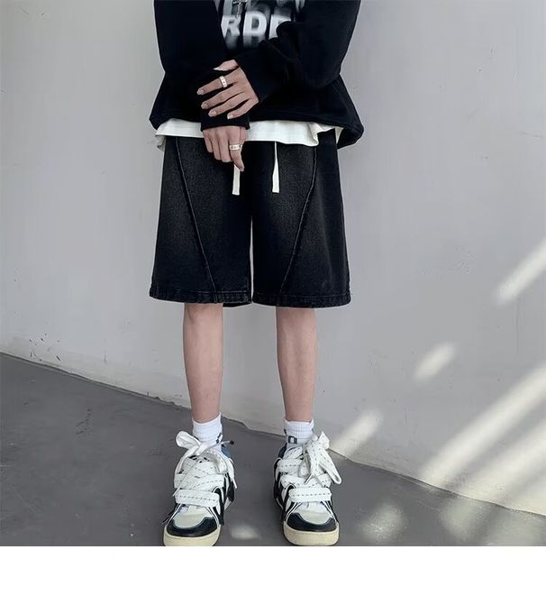 Men's Clothing Summer New American Style Shorts Men's Trendy Brand Design Loose Large Size Sports Casual Shorts Jeans_viptrois.com