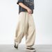 Men's Clothing Men's Spring And Summer New Loose Drape Slightly Tapered Bloomers Split Designtrousers_viptrois.com