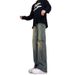 New Spring And Autumn Fashion Pants For Men, American Vibe Casual High Street Slim Straight Long Pants, Slightly Flared_viptrois.com