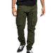 Men's Summer New Loose Workwear Pants Drawstring Multi-Pocket Straight Leg Pants_viptrois.com