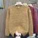 Ma Hai Plush Sweater, Warm Sweater, Loose Round Neck Pullover Sweater_viptrois.com