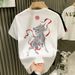 Men's Clothing Fashion Summer New Short Sleeved T Shirt Heavy Industry Unicorn Embroidery Youth T Shirt_viptrois.com