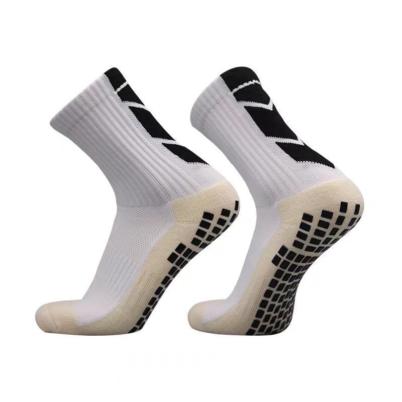 Non-slip football socks Sports socks mid-tube towel socks Adult youth sports socks_viptrois.com
