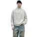 New circular yarn stand up collar zipper sweater with lazy and luxurious feel, winter knitted sweater, men's coat top_viptrois.com
