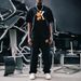 Men's Hip-Hop Cotton T-Shirt Set - 2-Piece Crewneck Tee Outfit With Bear Graphic Print, Streetwear Style_viptrois.com