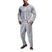 Men's Casual Loose Fit Jacket & Pants Set - Breathable Comfortable Trendy Outfit For Sports & Daily Wear (Black, Gray, Army Green, Navy, Dark Gray)_viptrois.com