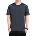 Men's Clothing Summer Quick Drying Solid Color Sports Casual Printed Round Neck Large Size Men's Clothing T Shirt Ice Silk Short T Shirt Men_viptrois.com