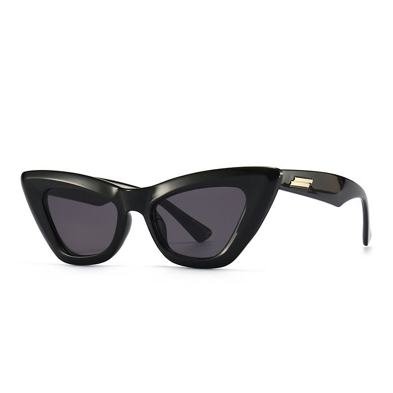 Retro Cat Eye Metal Accessories Street Shooting Sunglasses Trend Fashion Sunglasses Plain Sunglasses 2268_viptrois.com