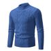 Minimalist Mock Neck Sweater – Premium Acrylic Knit Base Layer With Subtle Jacquard Texture_viptrois.com