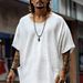 Men's Clothing Spring And Summer New Men's Round Neck Casual Loose Tops Sports Shorts Suit Men's Clothing_viptrois.com