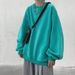Pure Pure Casual Fleece Sweatshirt Men, Loose Fit, Autumn Season, Hong Kong Style, Couple Outfit, Korean Trend, Oversized Round_viptrois.com