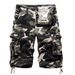 Men's Camouflage 5-Point Pants Washed Multi-Pocket Large Size Loose Workwear Shorts Casual Sports Shorts_viptrois.com