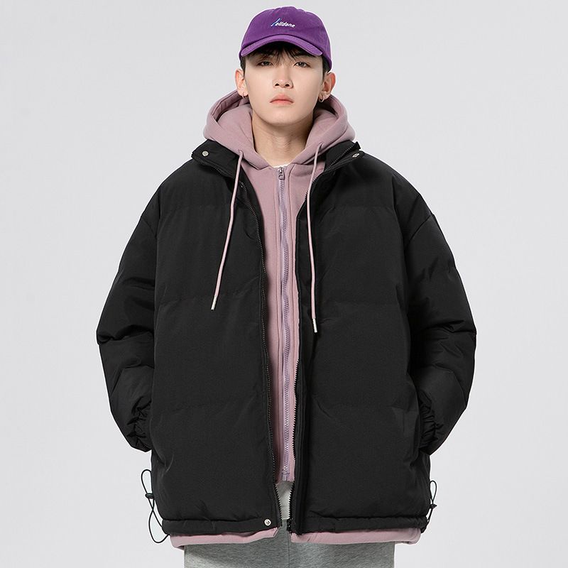 Hong Kong Style Teen Trendy Gender Style Men's Casual Thickened Warm Hooded Men's Cotton-padded Jacket_viptrois.com